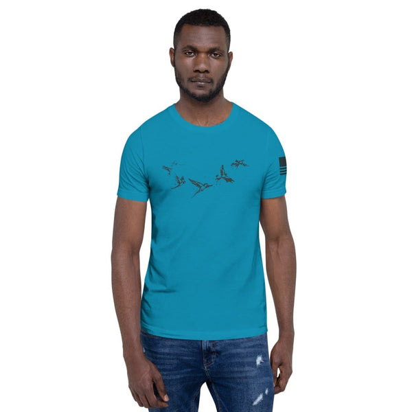 sovereignarm.com Aqua / S Free Birds Short-Sleeve Unisex T-Shirt