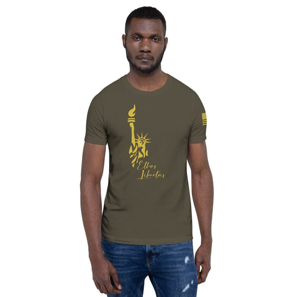 sovereignarm.com Army / S Ethos Libertas Gold Short-Sleeve Unisex T-Shirt