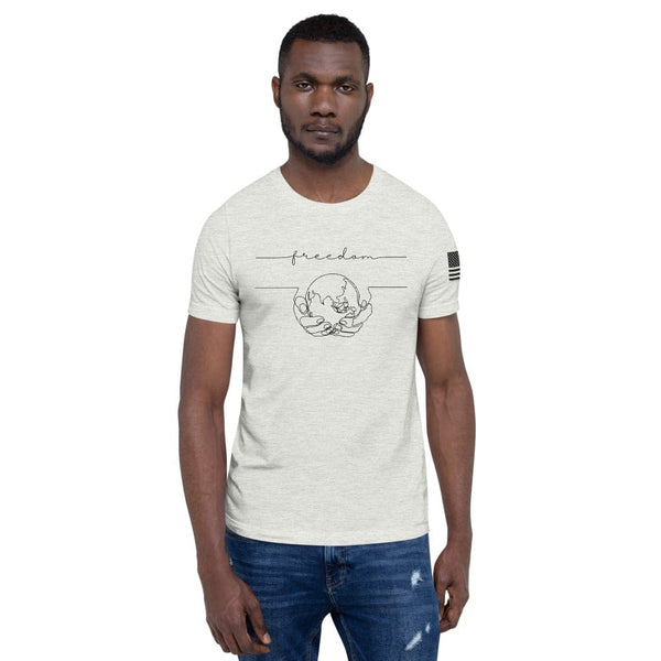 sovereignarm.com Ash / S World Freedom Short-Sleeve Unisex T-Shirt