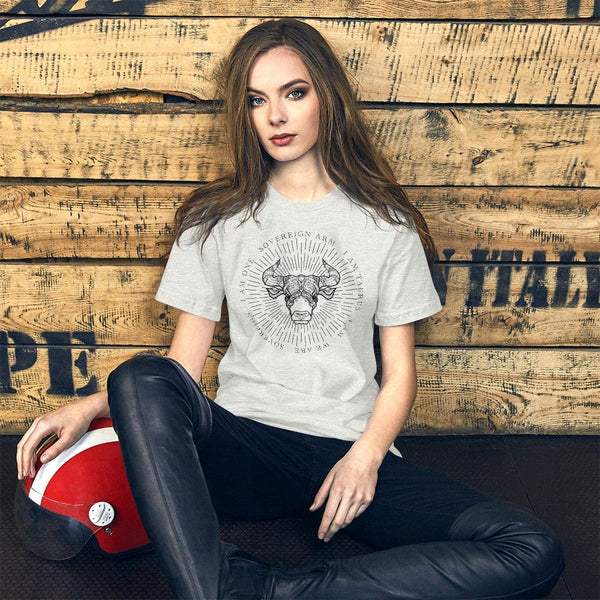 sovereignarm.com Ash / S Zodiac Taurus, I am | Black Print Short-Sleeve Unisex T-Shirt