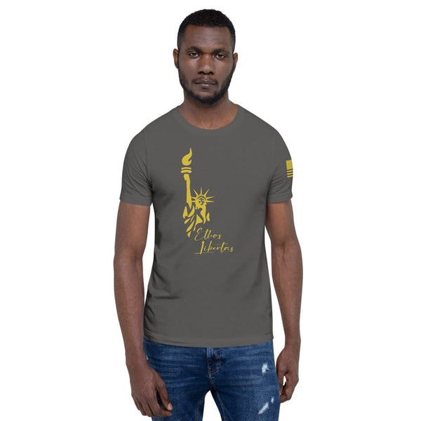 sovereignarm.com Asphalt / S Ethos Libertas Gold Short-Sleeve Unisex T-Shirt