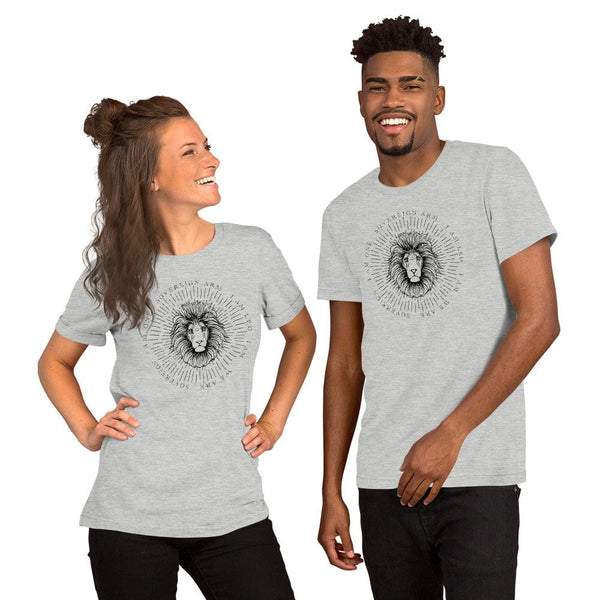 sovereignarm.com Athletic Heather / S Zodiac Leo, I am | Black Print Short-Sleeve Unisex T-Shirt