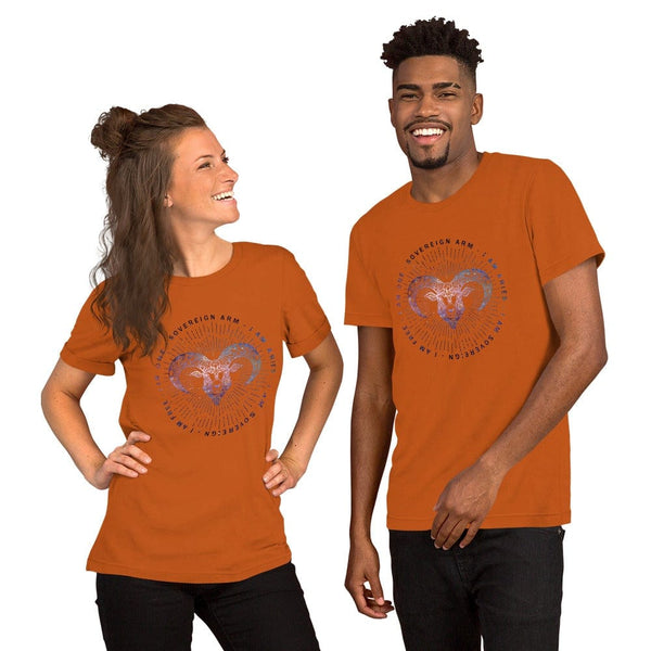 sovereignarm.com Autumn / S Zodiac Aries | Space Print Short-Sleeve Unisex T-Shirt