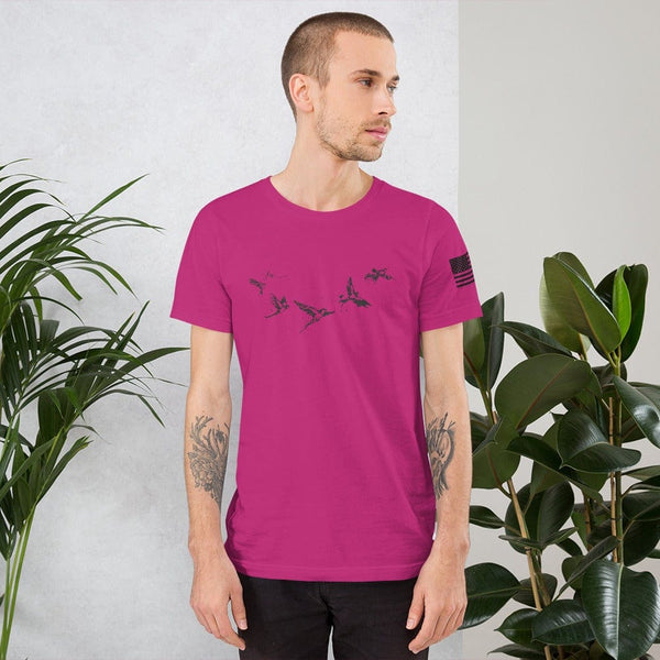 sovereignarm.com Berry / S Free Birds Short-Sleeve Unisex T-Shirt