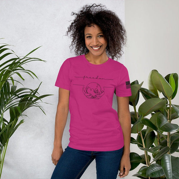 sovereignarm.com Berry / S World Freedom Short-Sleeve Unisex T-Shirt