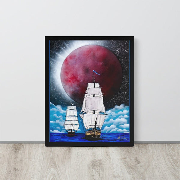 sovereignarm.com Black / 16×20 Sailing the Galactic Galleons | Framed Poster