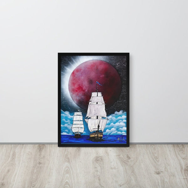 sovereignarm.com Black / 18×24 Sailing the Galactic Galleons | Framed Poster