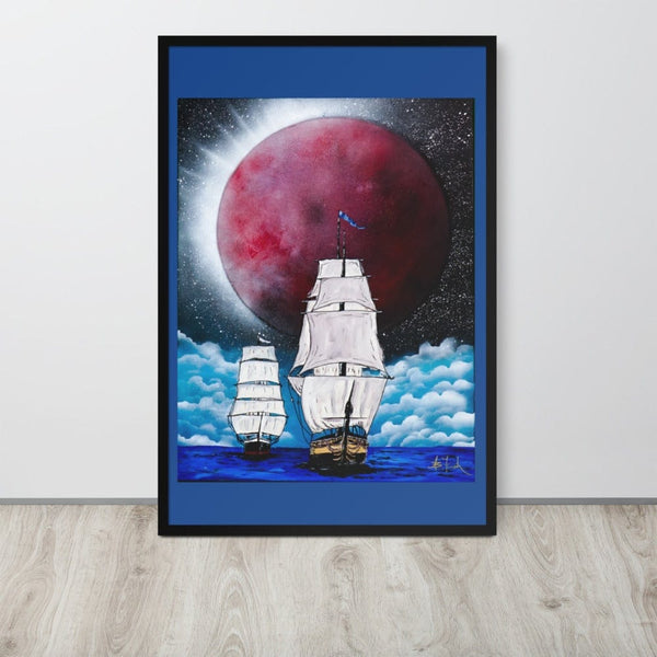 sovereignarm.com Black / 24×36 Sailing the Galactic Galleons | Framed Poster