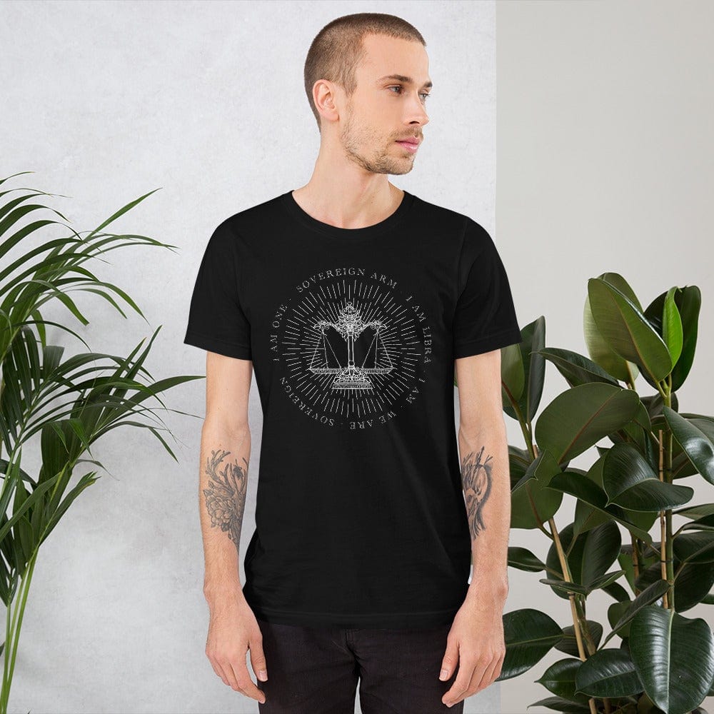 sovereignarm.com Black / XS Zodiac Libra, I am | White Print Short-Sleeve Unisex T-Shirt