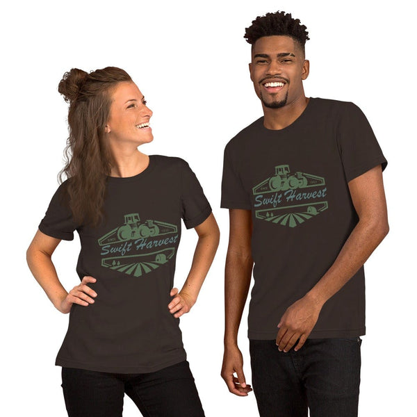 sovereignarm.com Brown / S Swift Harvest Tractor Short-Sleeve Unisex T-Shirt