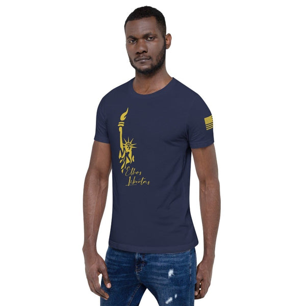 sovereignarm.com Ethos Libertas Gold Short-Sleeve Unisex T-Shirt