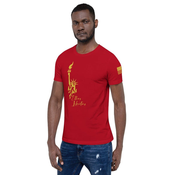 sovereignarm.com Ethos Libertas Gold Short-Sleeve Unisex T-Shirt