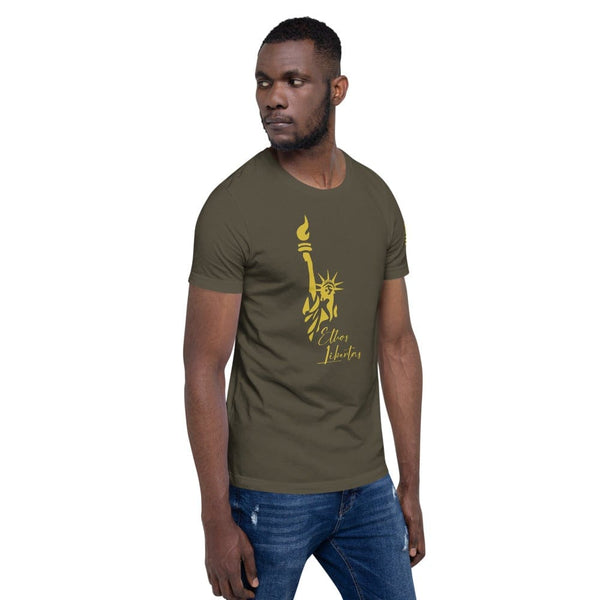 sovereignarm.com Ethos Libertas Gold Short-Sleeve Unisex T-Shirt