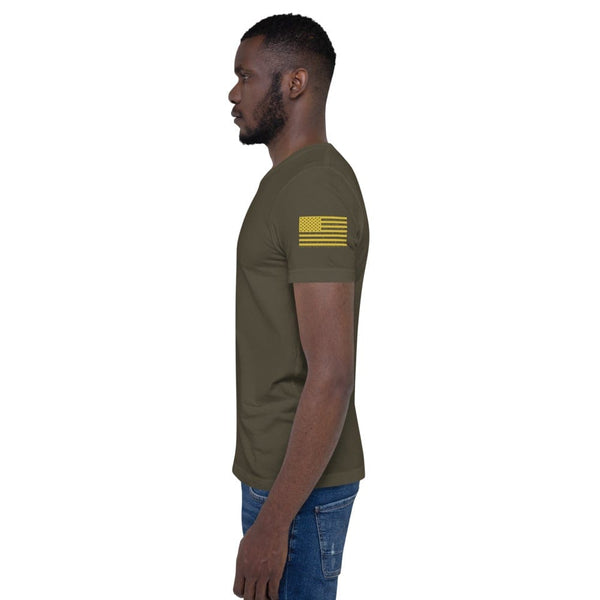 sovereignarm.com Ethos Libertas Gold Short-Sleeve Unisex T-Shirt