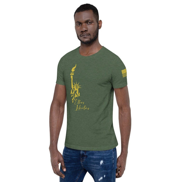 sovereignarm.com Ethos Libertas Gold Short-Sleeve Unisex T-Shirt