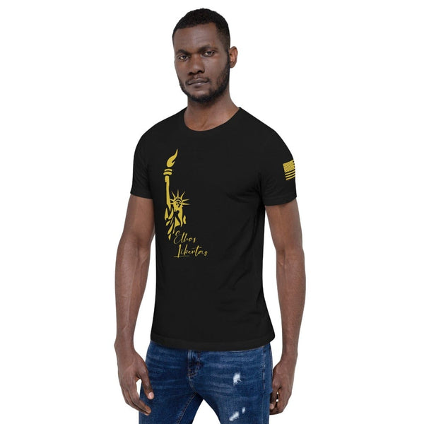 sovereignarm.com Ethos Libertas Gold Short-Sleeve Unisex T-Shirt