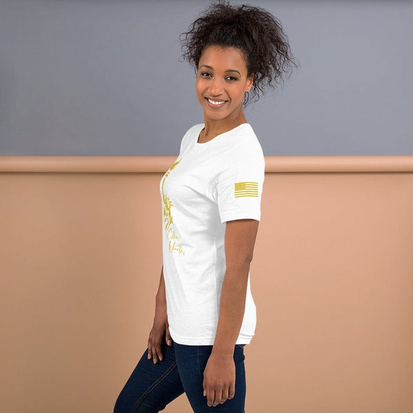 sovereignarm.com Ethos Libertas Gold Short-Sleeve Unisex T-Shirt