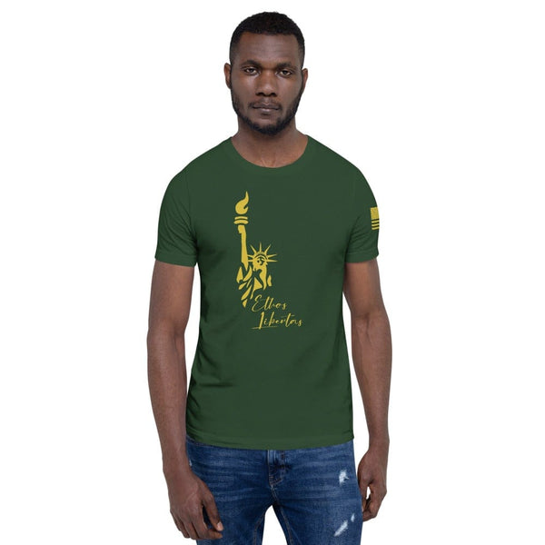 sovereignarm.com Forest / S Ethos Libertas Gold Short-Sleeve Unisex T-Shirt