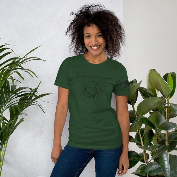 sovereignarm.com Forest / S World Freedom Short-Sleeve Unisex T-Shirt