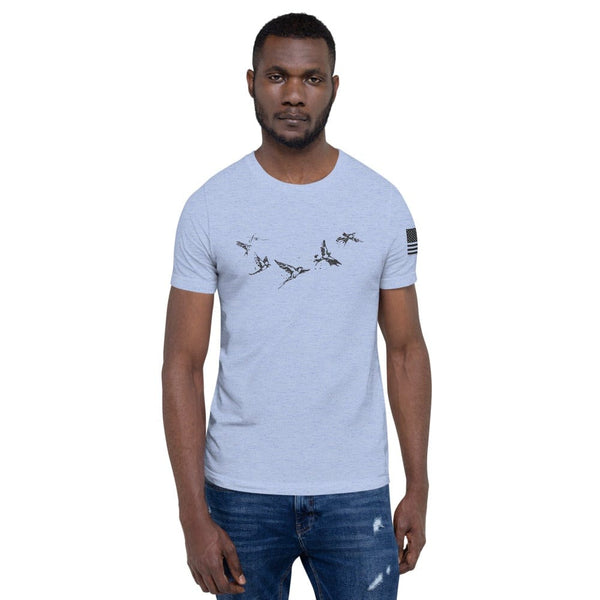 sovereignarm.com Heather Blue / S Free Birds Short-Sleeve Unisex T-Shirt