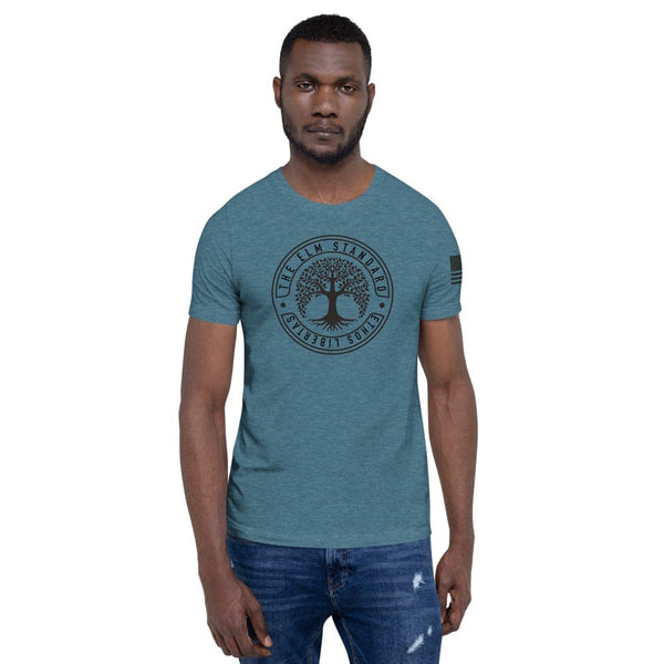 sovereignarm.com Heather Deep Teal / S Elm Standard Ethos Libertas  Short-Sleeve Unisex T-Shirt