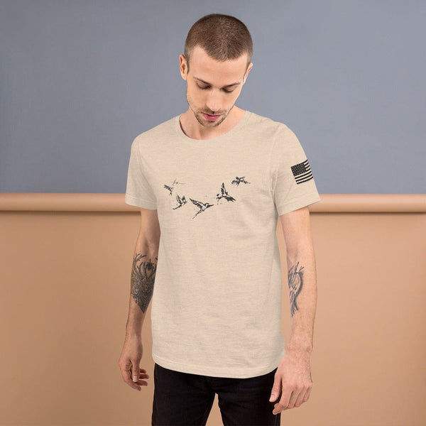 sovereignarm.com Heather Dust / S Free Birds Short-Sleeve Unisex T-Shirt