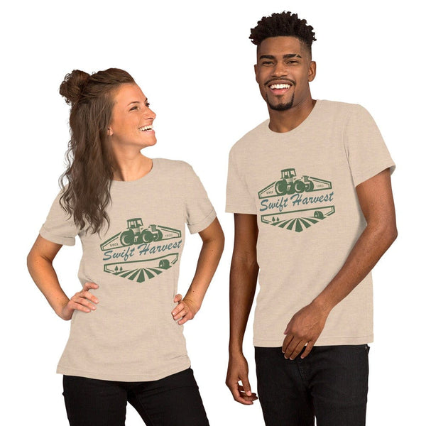 sovereignarm.com Heather Dust / S Swift Harvest Tractor Short-Sleeve Unisex T-Shirt