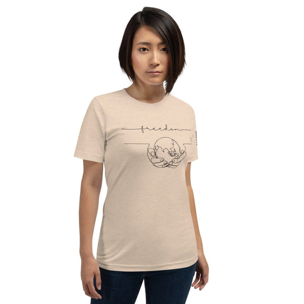 sovereignarm.com Heather Dust / S World Freedom Short-Sleeve Unisex T-Shirt