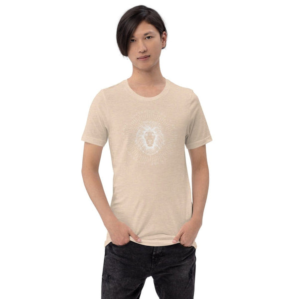 sovereignarm.com Heather Dust / S Zodiac Leo, I am | White Print Short-Sleeve Unisex T-Shirt