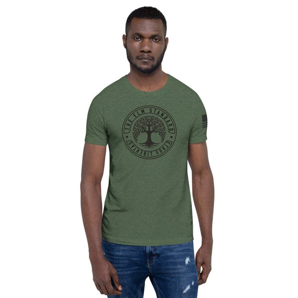 sovereignarm.com Heather Forest / S Elm Standard Ethos Libertas  Short-Sleeve Unisex T-Shirt