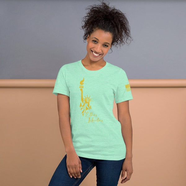 sovereignarm.com Heather Mint / S Ethos Libertas Gold Short-Sleeve Unisex T-Shirt