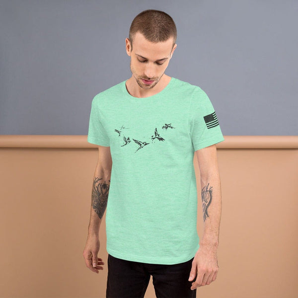 sovereignarm.com Heather Mint / S Free Birds Short-Sleeve Unisex T-Shirt