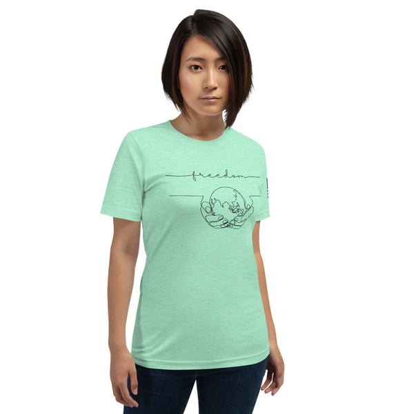 sovereignarm.com Heather Mint / S World Freedom Short-Sleeve Unisex T-Shirt