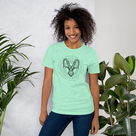 sovereignarm.com Heather Mint / S Zodiac Capricorn, I am | Black Print Short-Sleeve Unisex T-Shirt