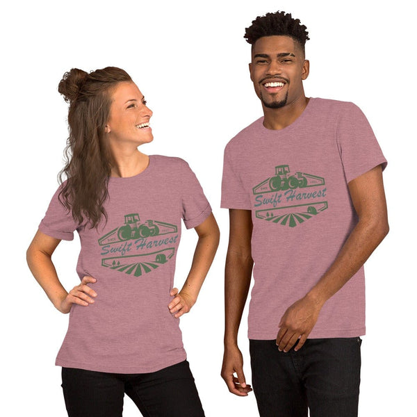 sovereignarm.com Heather Orchid / S Swift Harvest Tractor Short-Sleeve Unisex T-Shirt