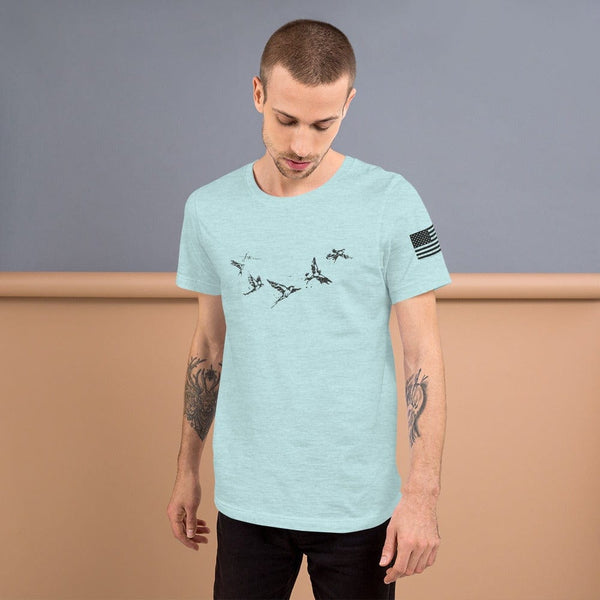 sovereignarm.com Heather Prism Ice Blue / XS Free Birds Short-Sleeve Unisex T-Shirt