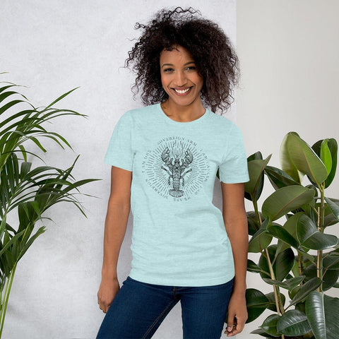sovereignarm.com Heather Prism Ice Blue / XS Zodiac Cancer, I am | Black Short-Sleeve Unisex T-Shirt