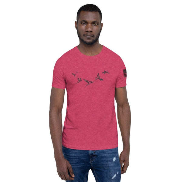 sovereignarm.com Heather Raspberry / S Free Birds Short-Sleeve Unisex T-Shirt