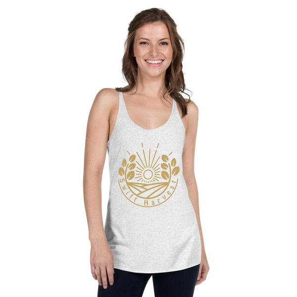 sovereignarm.com Heather White / XS Swift Harvest Sun Shine Gold Women's Racerback Tank