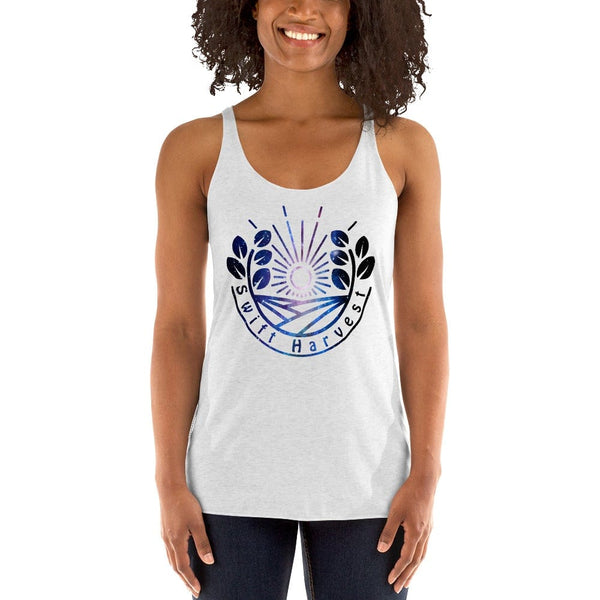 sovereignarm.com Heather White / XS Swift Harvest Sun Shine Space Women's Racerback Tank