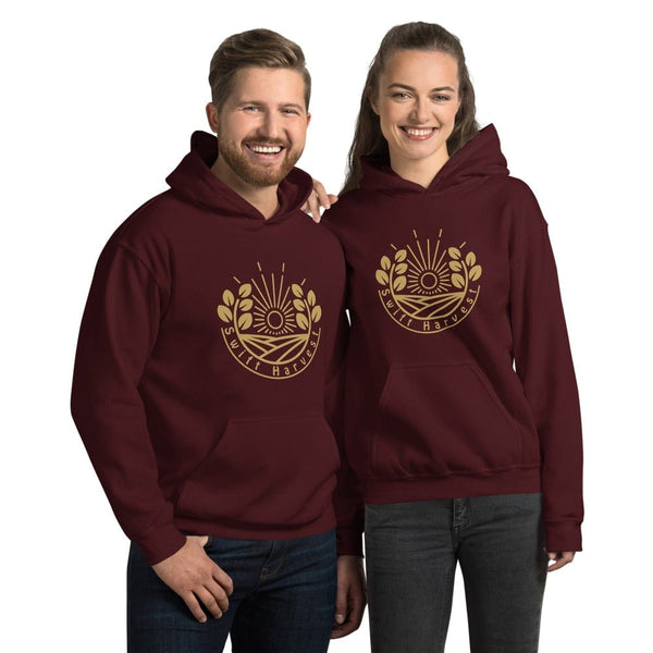 sovereignarm.com Hoodie Maroon / S Swift Harvest, Sun Shine | Gold Print Unisex Hoodie