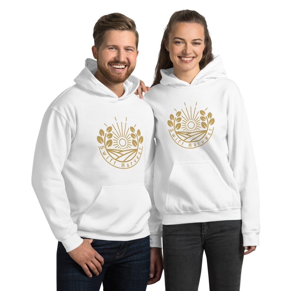 sovereignarm.com Hoodie White / S Swift Harvest, Sun Shine | Gold Print Unisex Hoodie