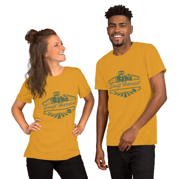 sovereignarm.com Mustard / S Swift Harvest Tractor Short-Sleeve Unisex T-Shirt