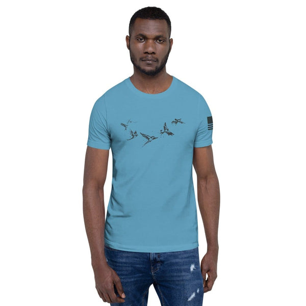 sovereignarm.com Ocean Blue / S Free Birds Short-Sleeve Unisex T-Shirt