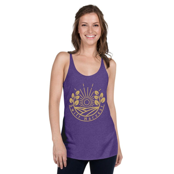 sovereignarm.com Purple Rush / XS Swift Harvest Sun Shine Gold Women's Racerback Tank