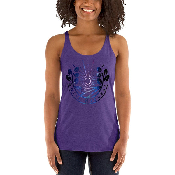 sovereignarm.com Purple Rush / XS Swift Harvest Sun Shine Space Women's Racerback Tank