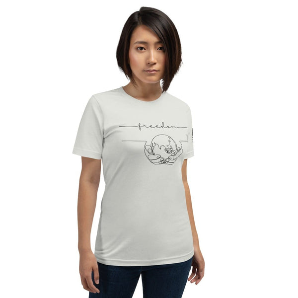 sovereignarm.com Silver / S World Freedom Short-Sleeve Unisex T-Shirt