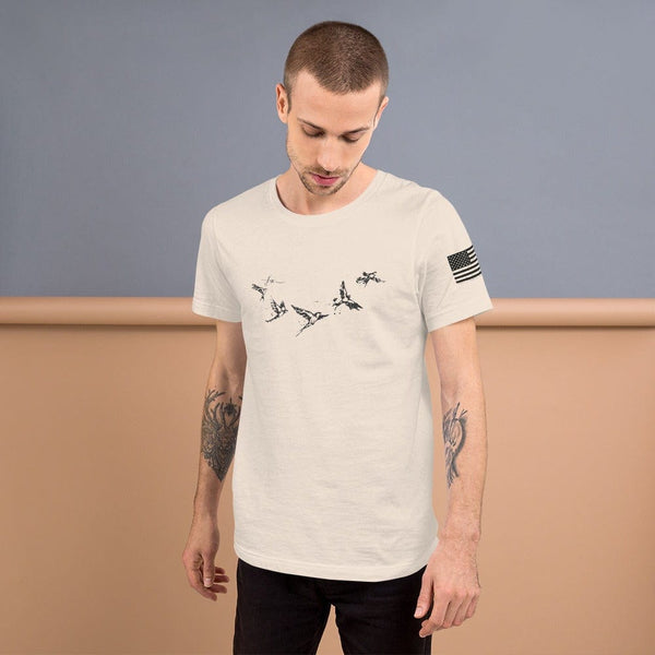 sovereignarm.com Soft Cream / S Free Birds Short-Sleeve Unisex T-Shirt