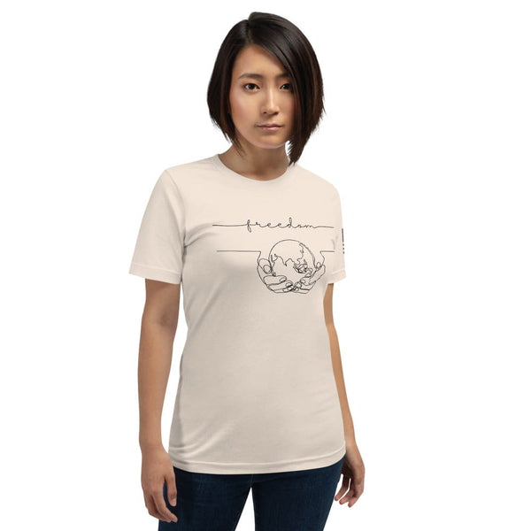 sovereignarm.com Soft Cream / S World Freedom Short-Sleeve Unisex T-Shirt