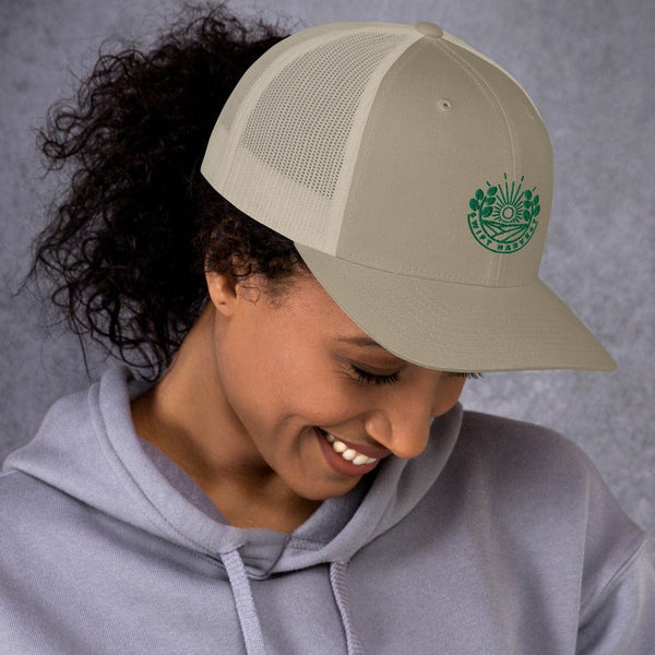 sovereignarm.com Swift Harvest Sun Shine | Green Print Trucker Cap